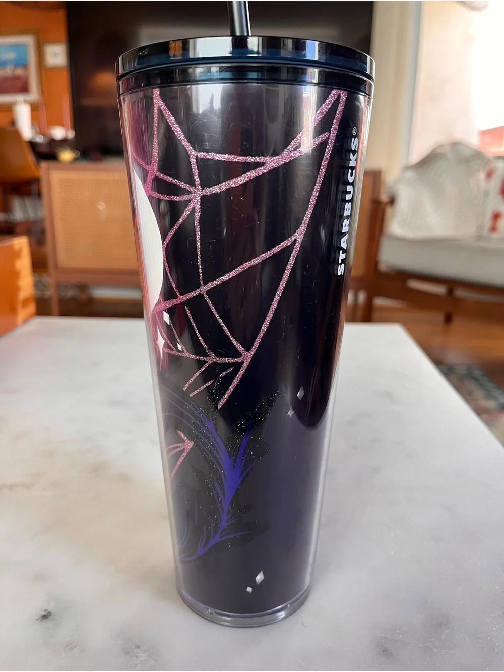 Starbucks Halloween Black Cat & Full Moon Venti Cold Cup Tumbler (24 oz)